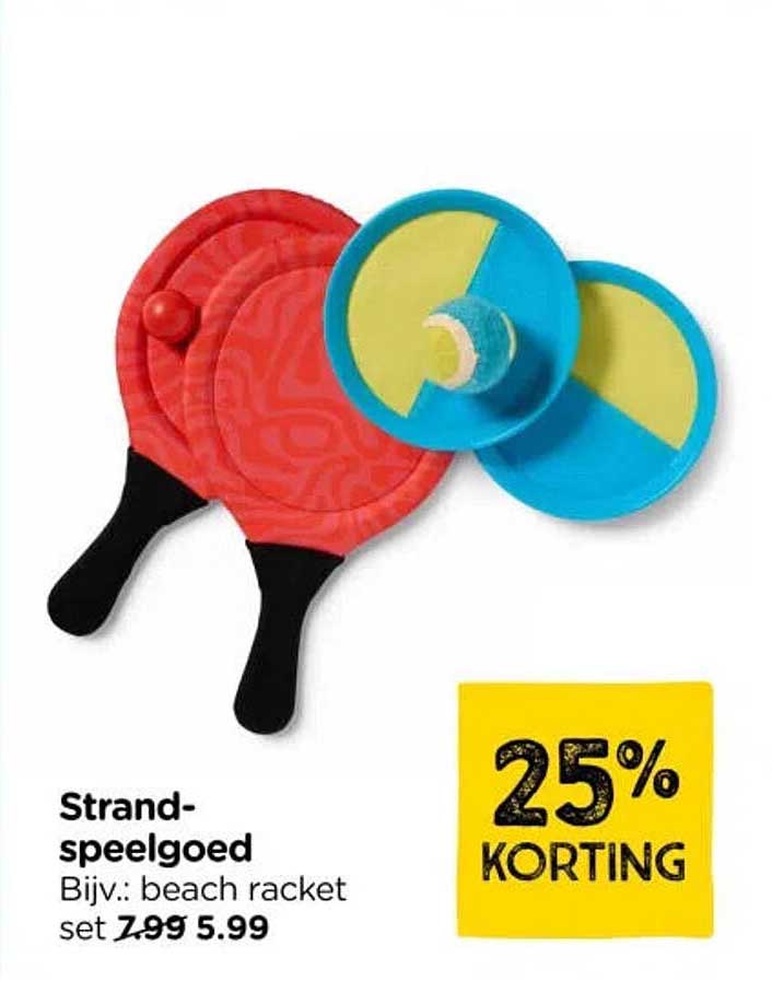 Strand-speelgoed Bijv.: beach racket set 25% KORTING