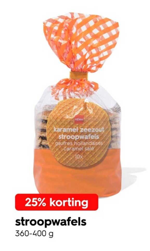 stroopwafels 360-400 g 25% korting