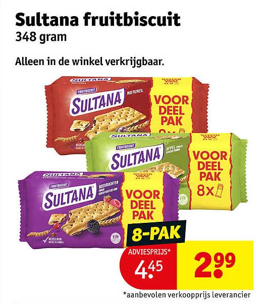 Sultana fruitbiscuit 348 gram