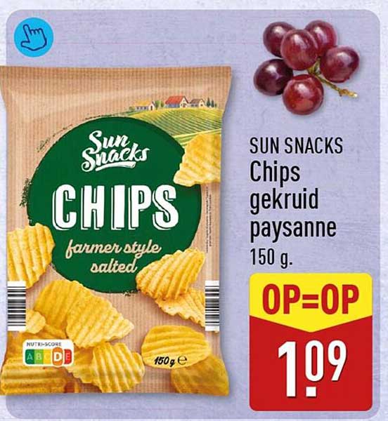 SUN SNACKS Chips gekruid paysanne 150 g OP=OP