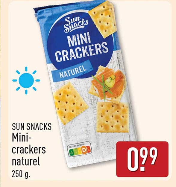 SUN SNACKS Mini-crackers naturel