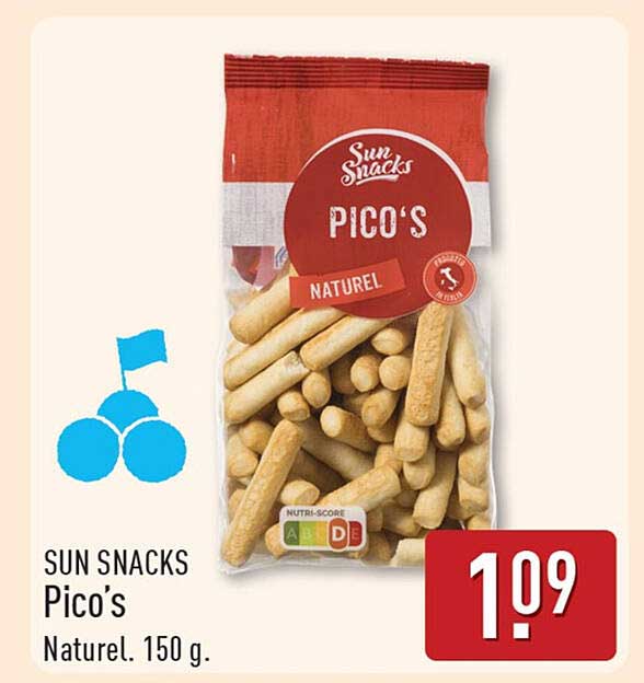 SUN SNACKS Pico's Naturel. 150 g.