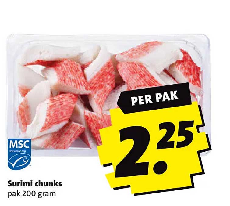 Surimi chunks pak 200 gram PER PAK