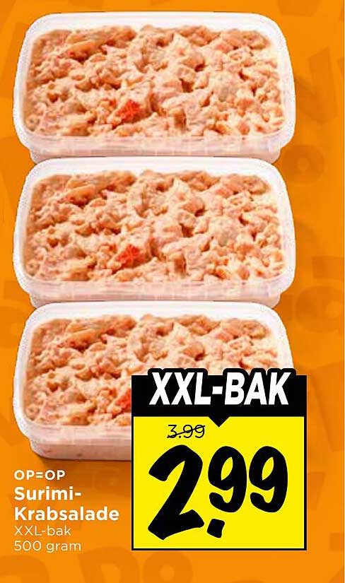 Surimi-Krabssalade XXL-bak 500 gram