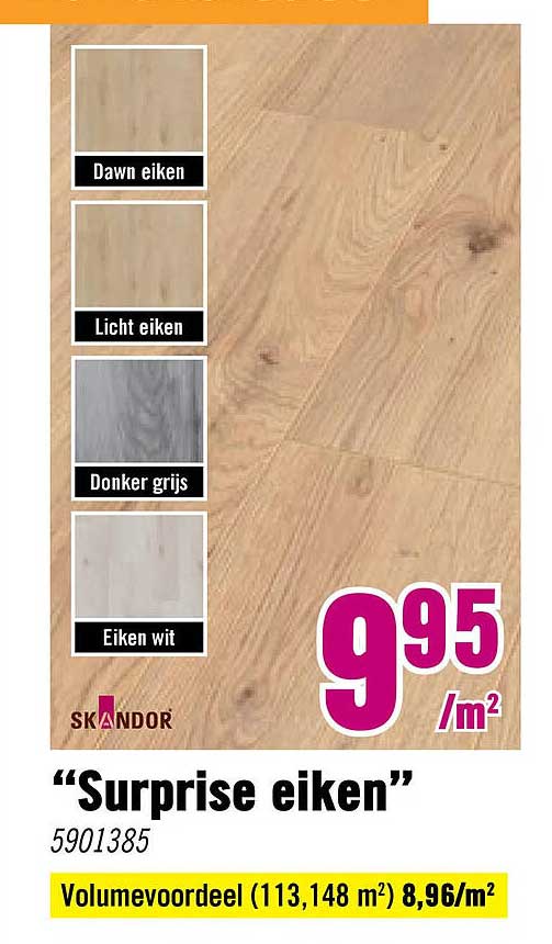 “Surprise eiken” Volumvoordeel (113,148 m²)