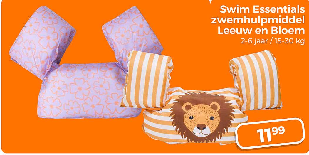 Swim Essentials zwemhulpmiddel Leeuw en Bloem 2-6 jaar / 15-30 kg