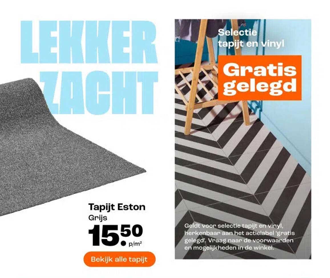 Tapijt Eston Gratis gelegd