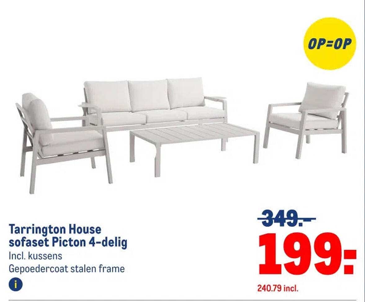Tarrington House sofaset Picton 4-delig