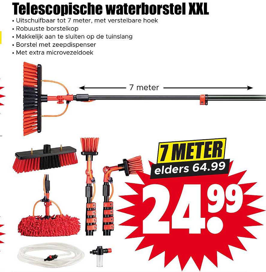Telescopische waterborstel XXL