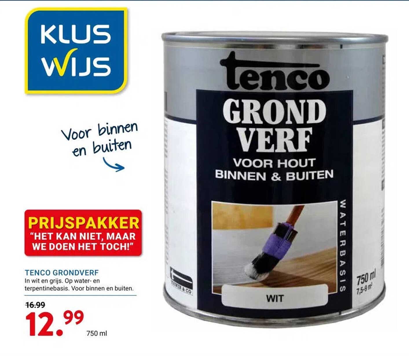 Tenco grondverf voor hout binnen & buiten