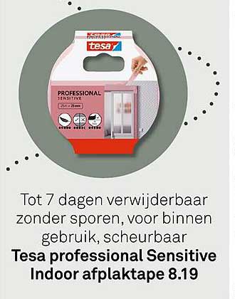 Tesa professional Sensitive Indoor afplaktape 8.19