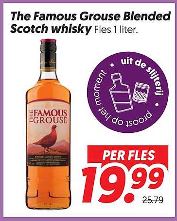 The Famous Grouse Blended Scotch whisky Fles 1 liter