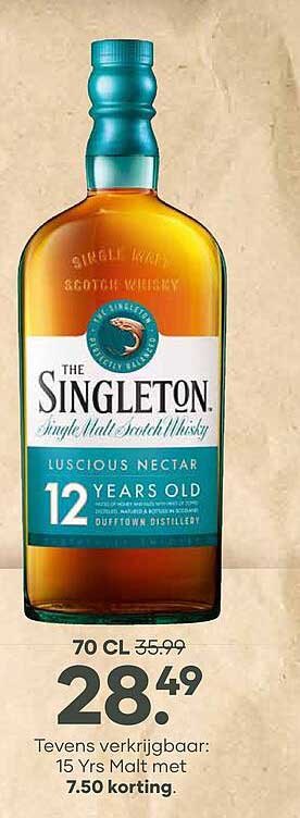 THE SINGLETON Single Malt Scotch Whisky Luscious Nectar 12 Years Old
