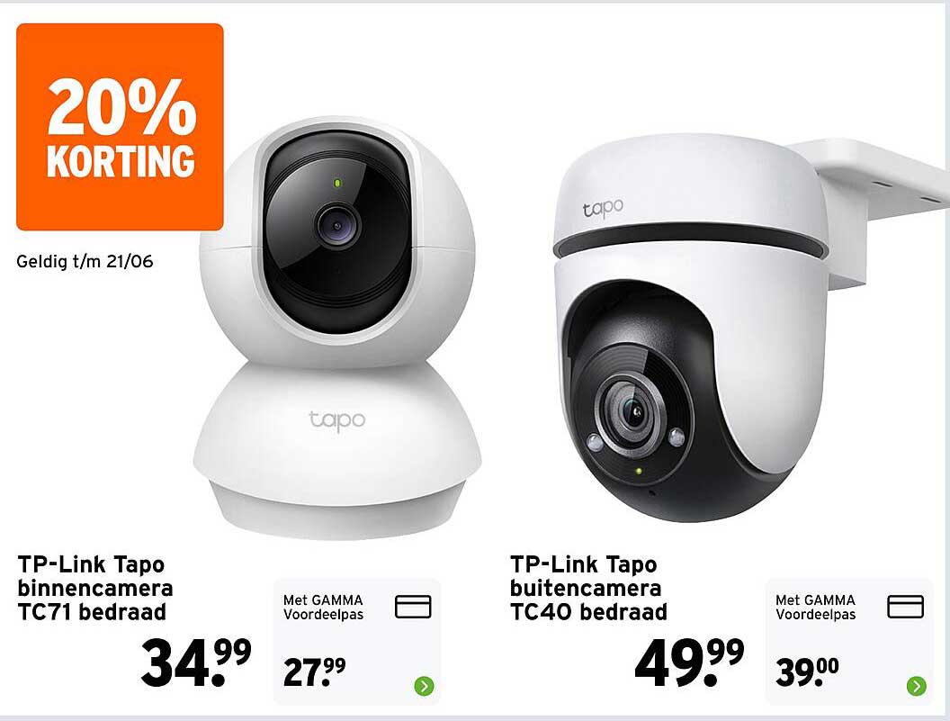 TP-Link Tapo binnencamera TC71 bedraad