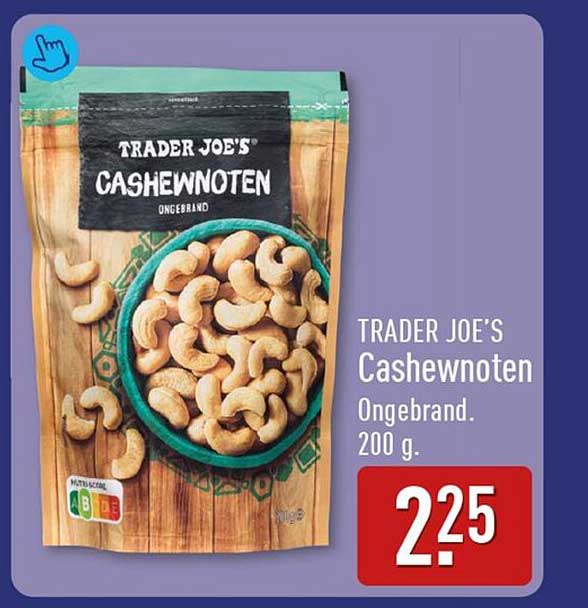 TRADER JOE'S Cashewnoten Ongebrand. 200 g.