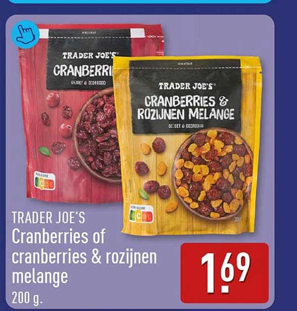 TRADER JOE'S Cranberries of cranberries & rozijnen melange