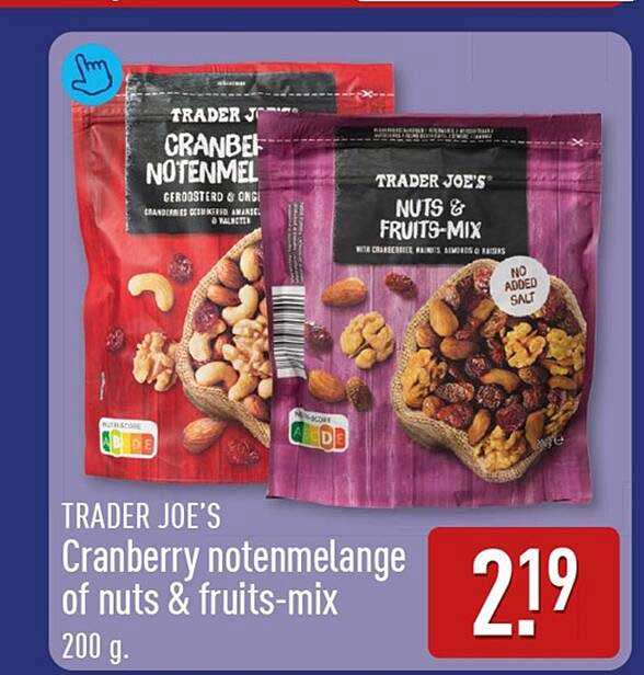 TRADER JOE'S Cranberry notenmélange of nuts & fruits-mix