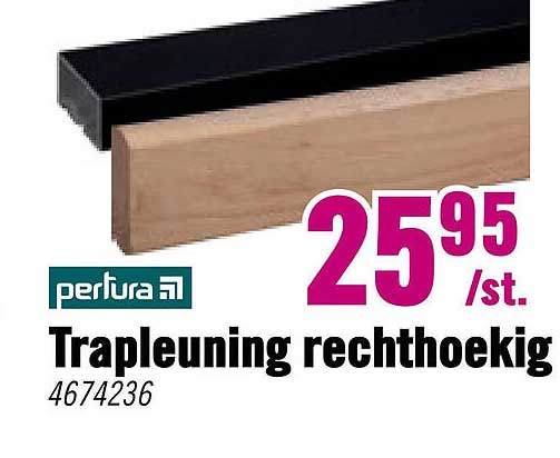 Trapleuning rechthoekig