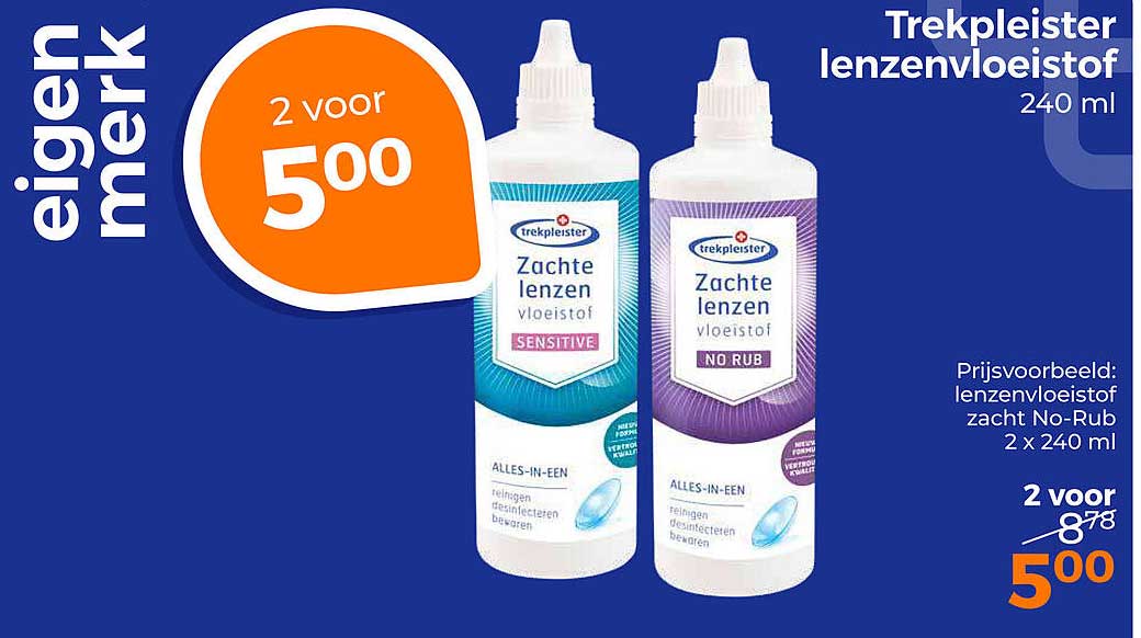 Trekpleister lenzenvloeistof 240 ml 2 voor 500