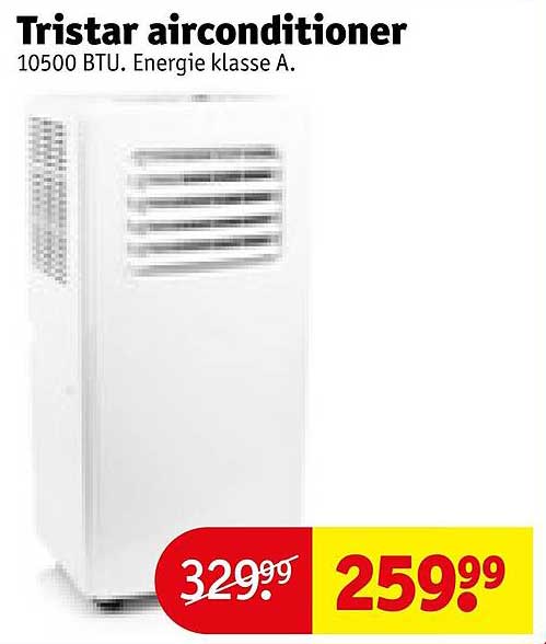 Tristar airconditioner 10500 BTU. Energie klasse A.