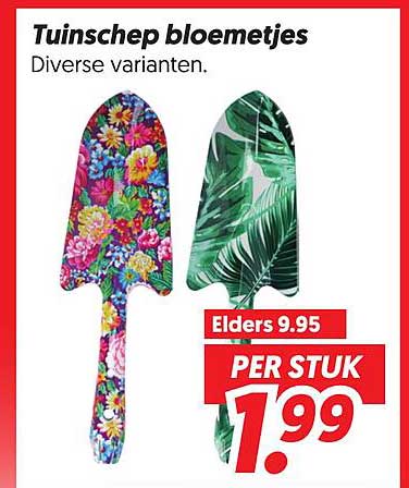 Tuinschep bloemetjes Diverse varianten. PER STUK