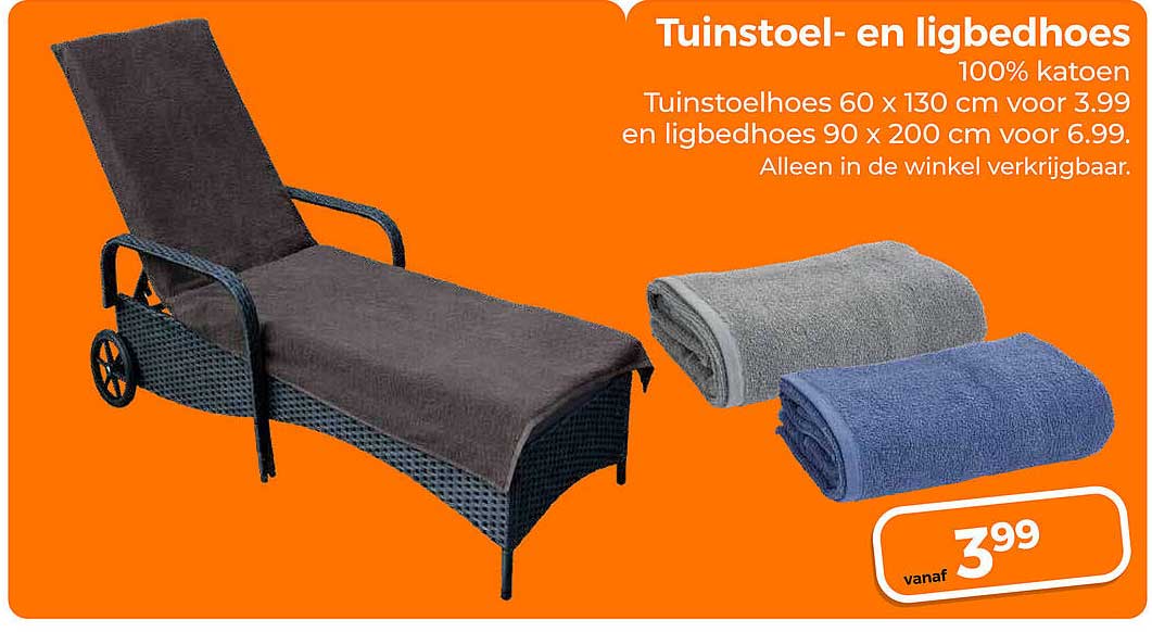 Tuinstoel- en ligbedhoes 100% katoen