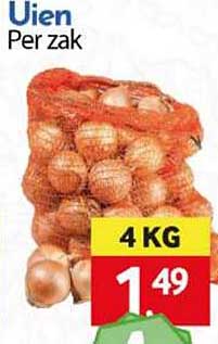 Uien Per zak 4 KG