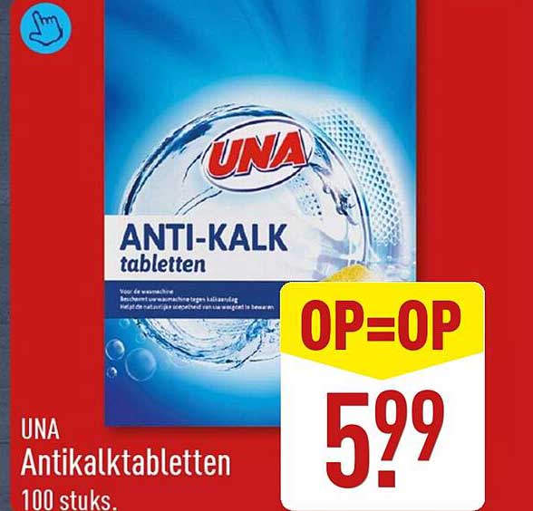 UNA Antikalktabletten 100 stuks OP=OP