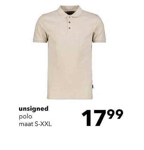 unsigned polo maat S-XXL