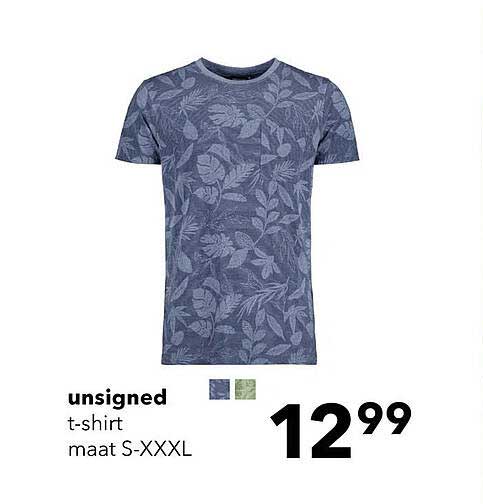 unsigned t-shirt maat S-XXXL