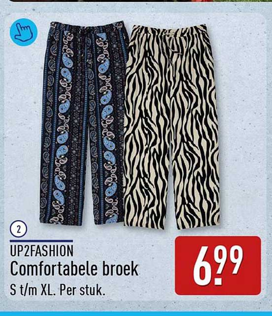 UP2FASHION Comfortabele broek S t/m XL. Per stuk.