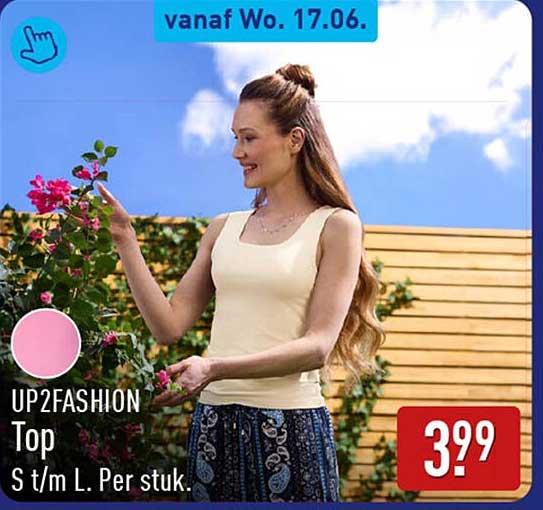 UP2FASHION Top S t/m L. Per stuk.