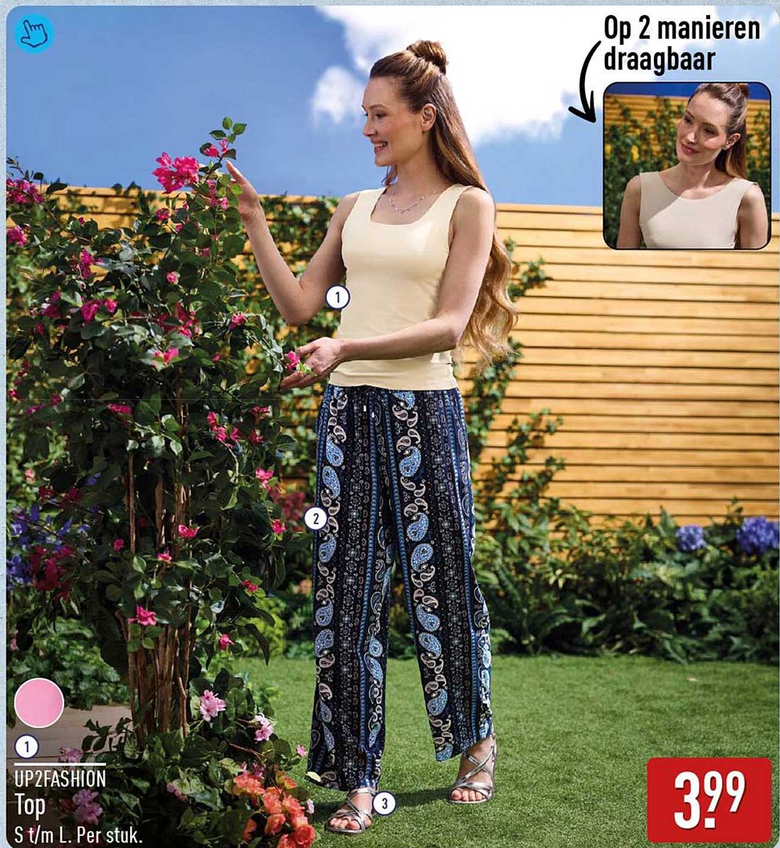 UP2FASHION Top S t/m L. Per stuk