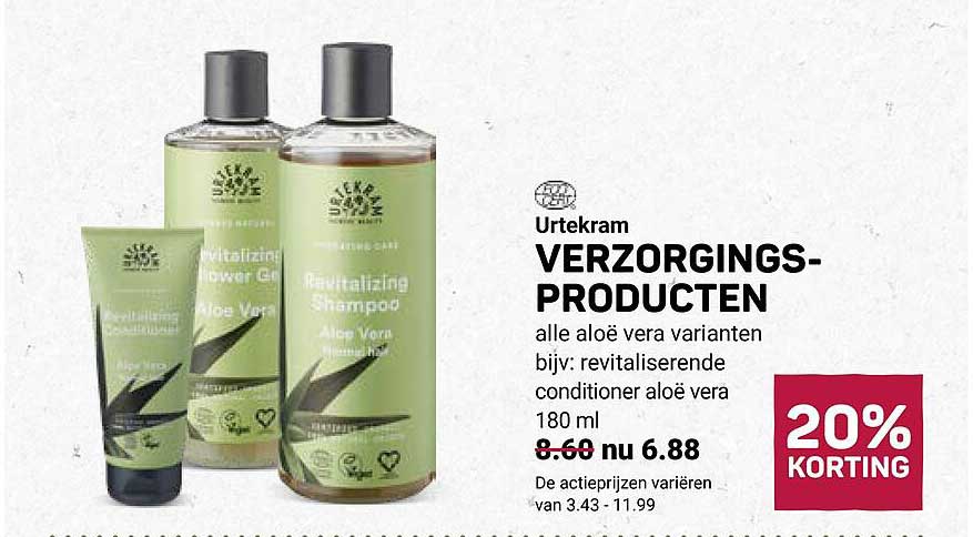 Urtekram verzorgings-producten 20% korting