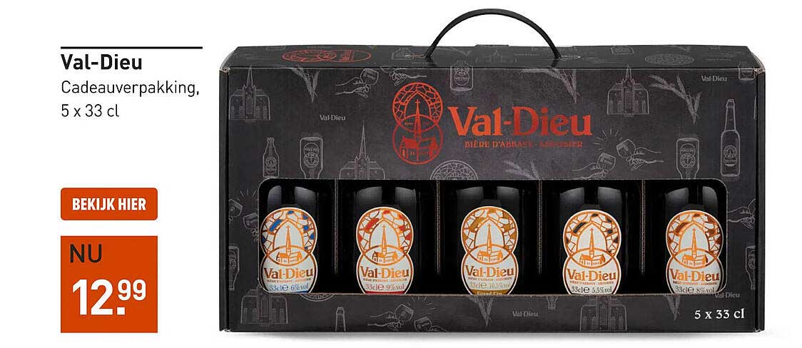 Val-Dieu Cadeauverpakking, 5 x 33 cl