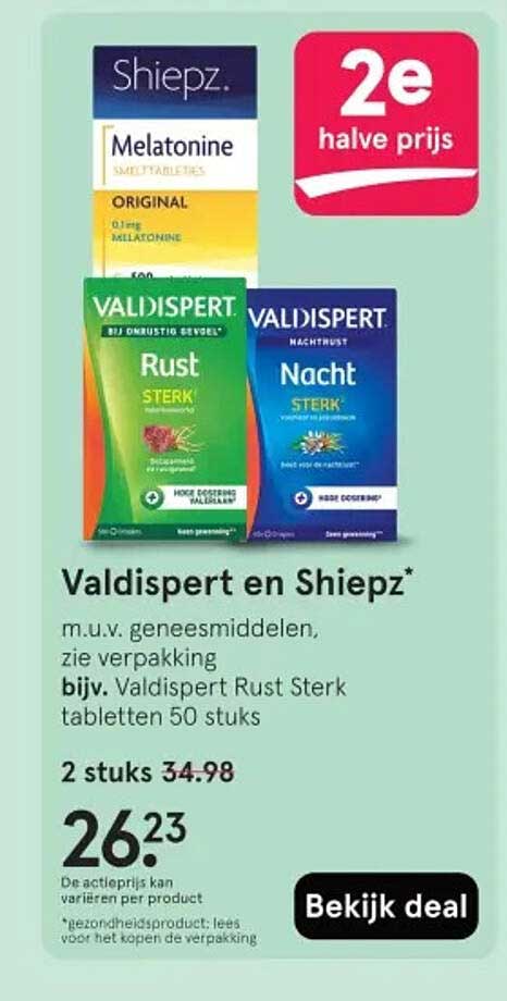 Valdispert en Shiepz* 2e halve prijs