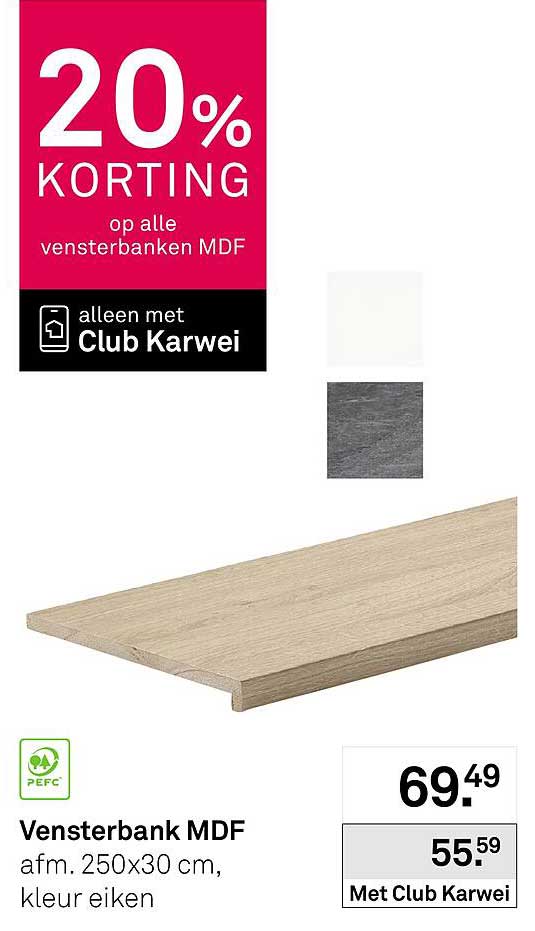 Vensterbank MDF