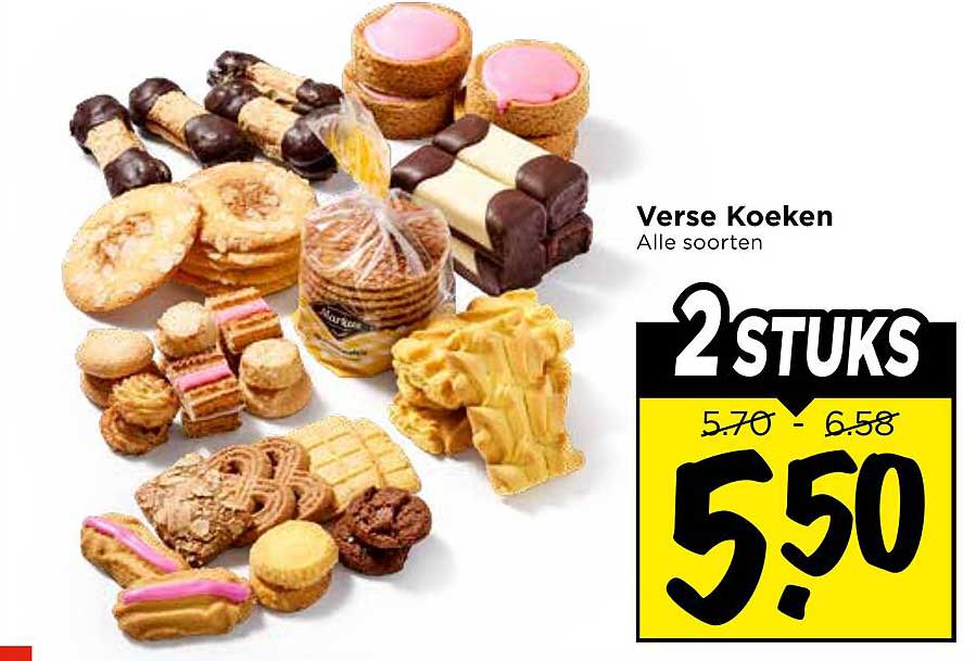 Verse Koeken - Alle soorten 2 STUKS