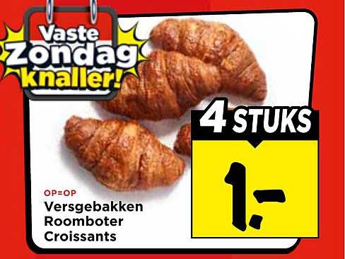 Versgebakken Roomboter Croissants 4 STUKS