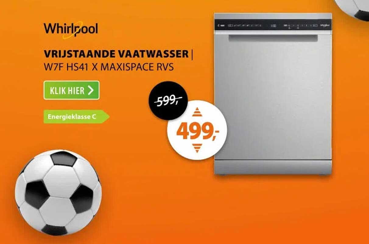 VRIJSTAANDE VAATWASSER W7F HS41 X MAXISPACE RVS