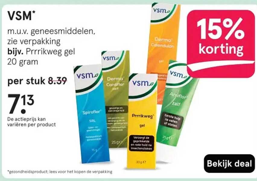 VSM* 15% korting