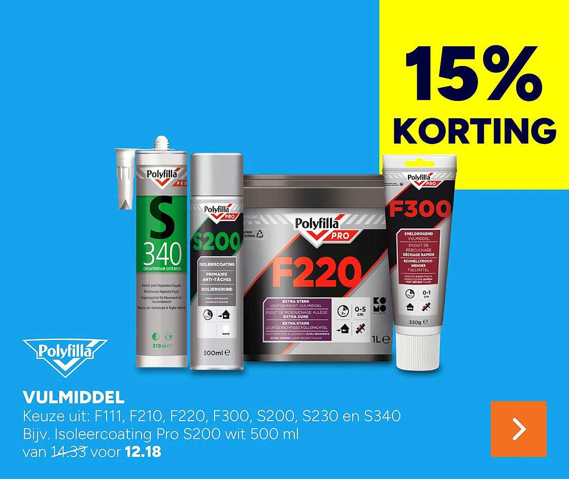 VULMIDDEL 15% KORTING