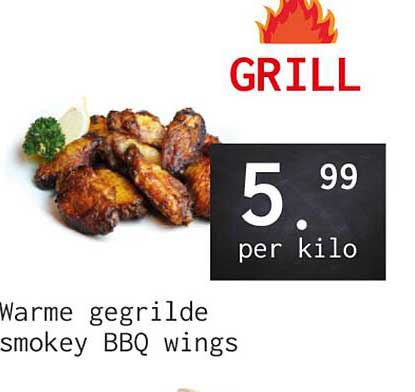 Warme gegrilde smokey BBQ wings