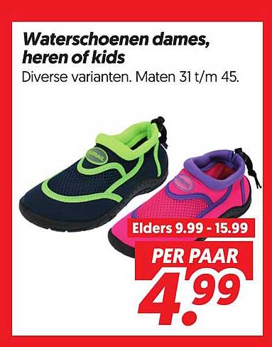 Waterschoenen dames, heren of kids