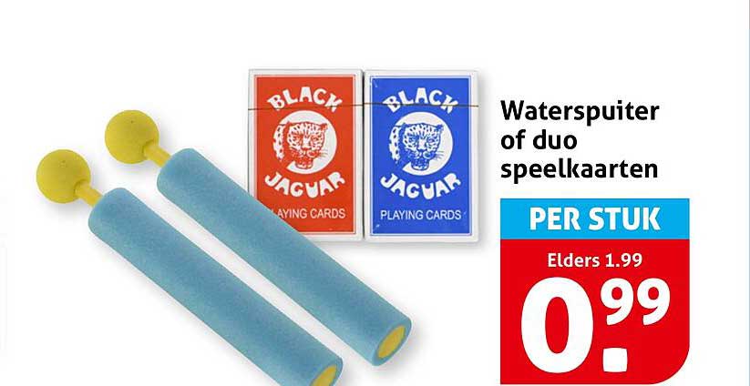 Waterspuiter of duo speelkaarten