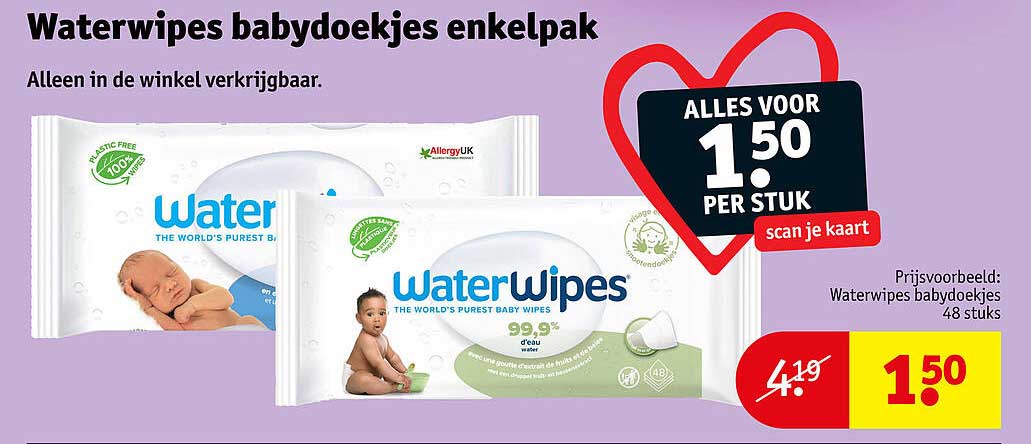 Waterwipes babydoekjes enkelpak