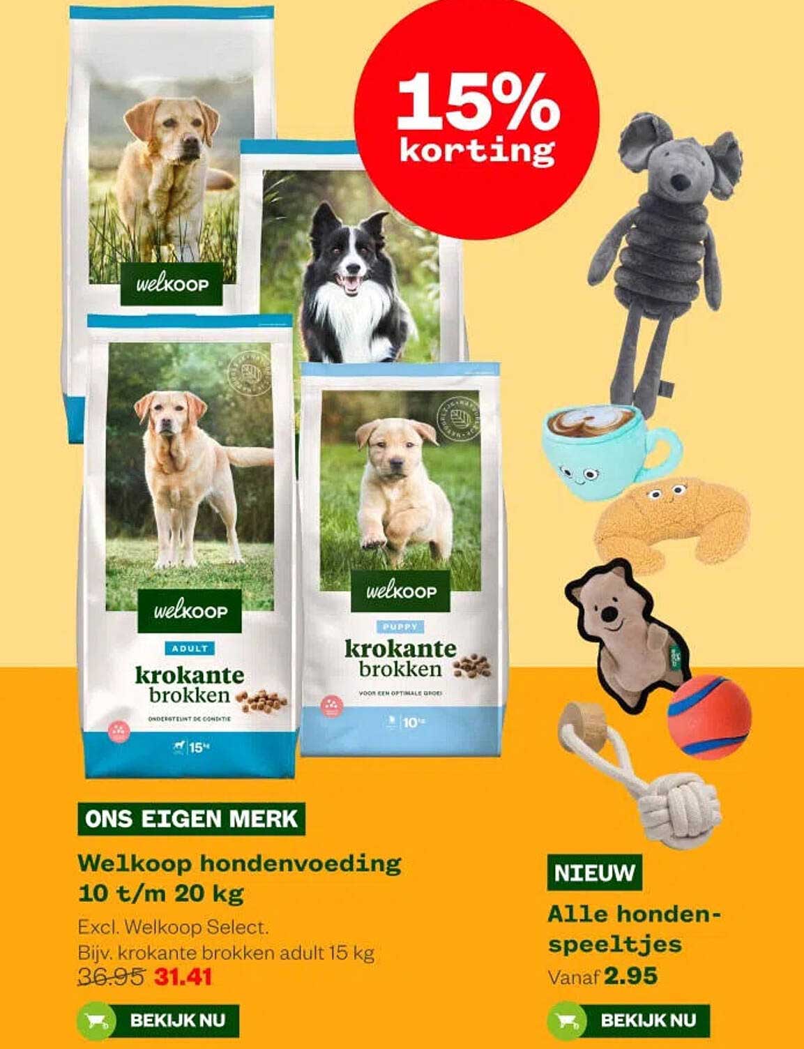 Welkoop hondenvoeding 10 t/m 20 kg