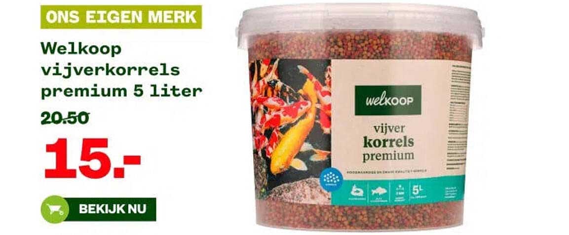 Welkoop vijverkorrels premium 5 liter