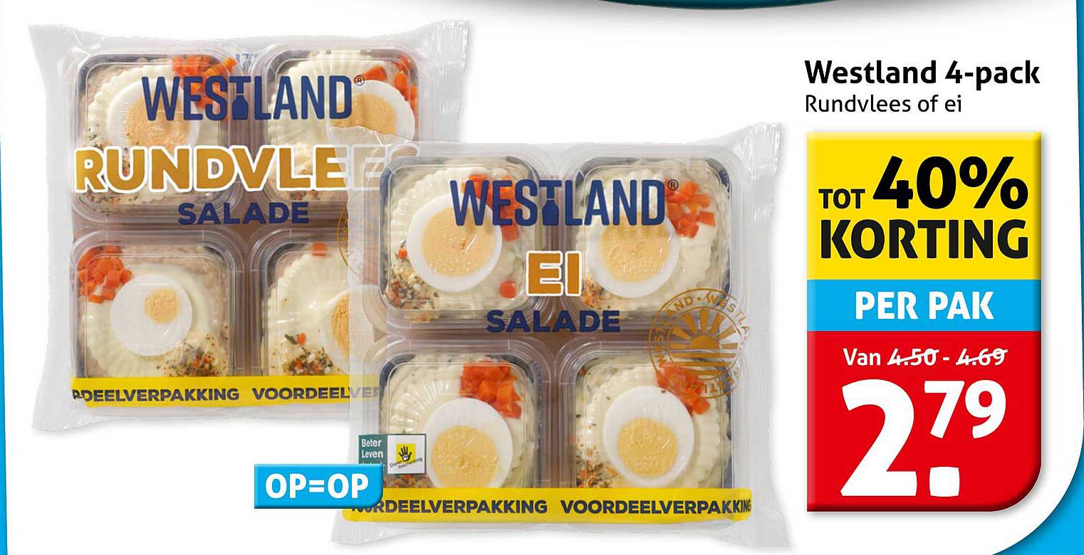 Westland 4-pack Rundvlees of ei