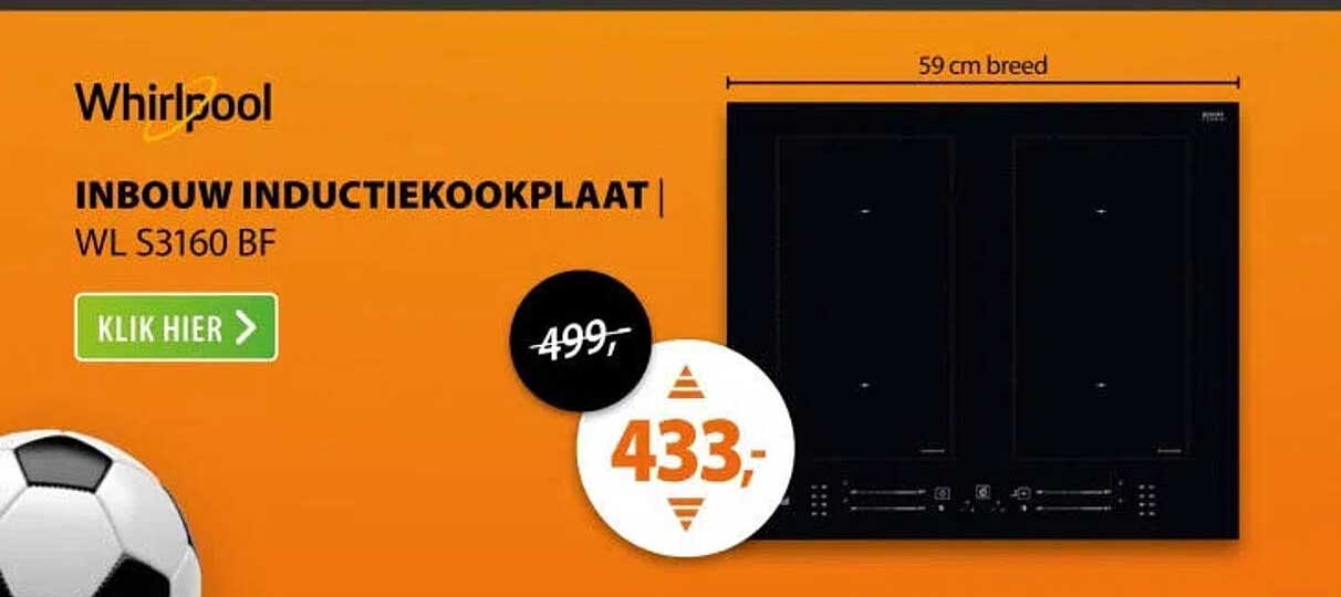 Whirlpool Inbouw inductiekookplaat WL S3160 BF